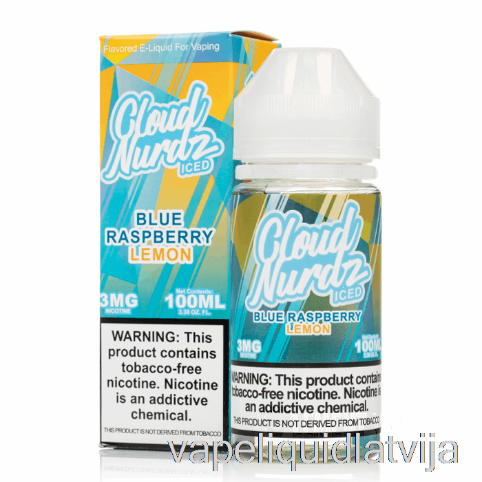 Ledus Zils Aveņu Citrons - Mākonis Nurdz - 100ml 0mg Vape šķidrums